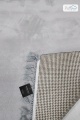 Gri Oval Puffy Peluş Yıkanabilir Halı