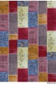 Patchwork Renkli Lüx Şönil Yıkanabilir Dokuma Kilim Halı