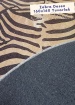 Fırsat Halıları Zebra Gri Yuvarlak Lüx Şönil Yıkanabilir Halı (155x155)