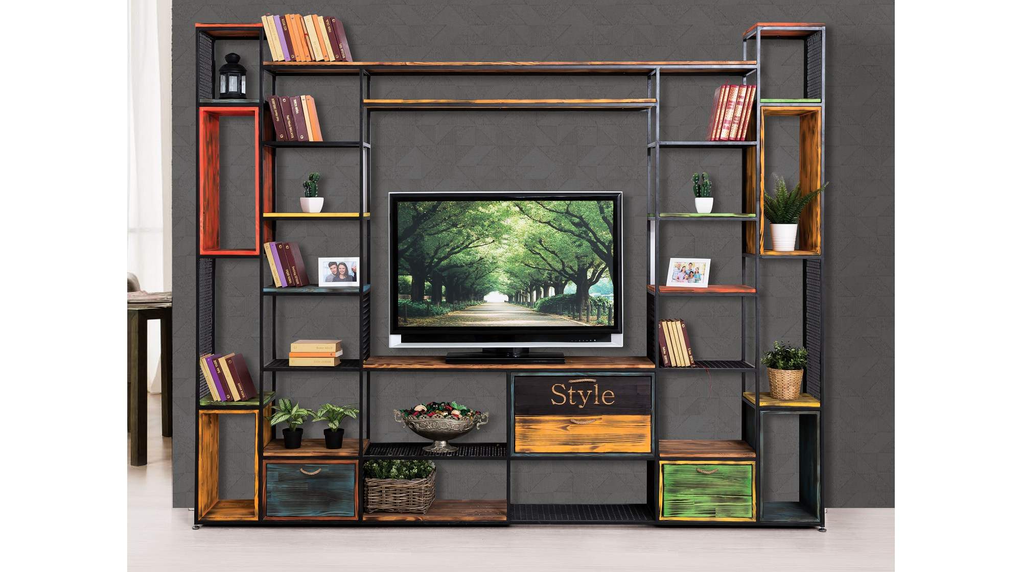 Tarz Style 51 Kitaplıklı Tv Ünitesi