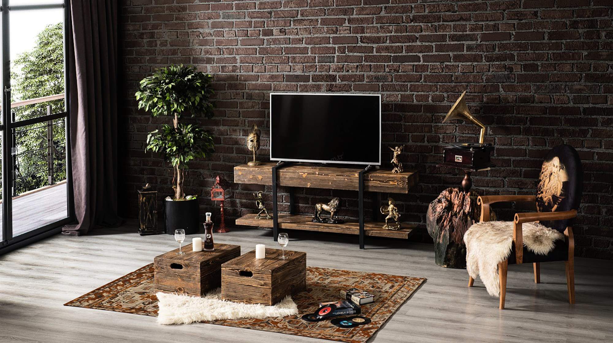 Hera Vintage Tv Ünitesi