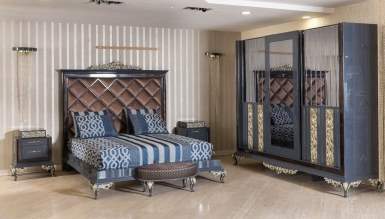 Almera Klasik Lacivert Yatak Odası