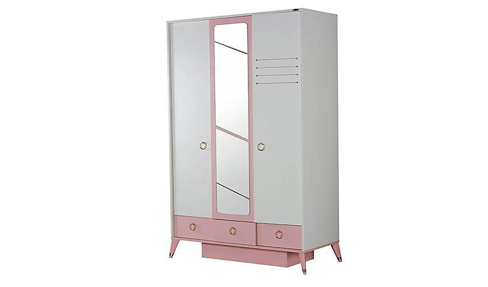 Soho Pembe 3 Kapılı Gardrop