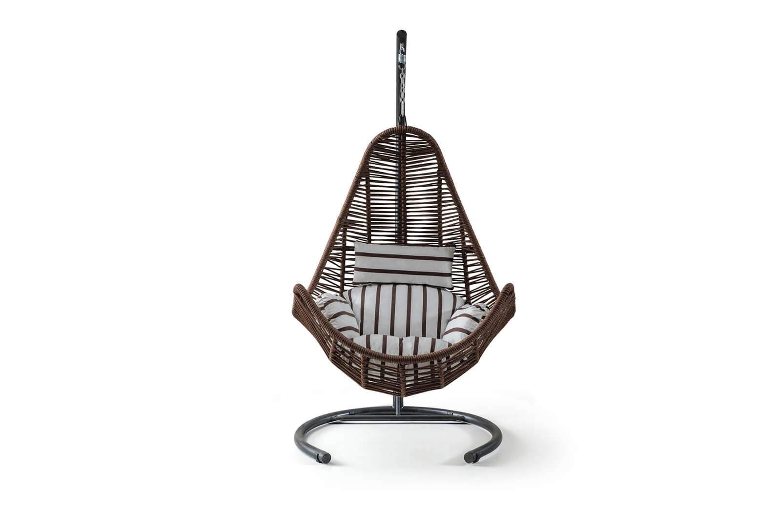 Rattan Bahçe - Balkon Salıncağı Kahve - Zebra Minder CV-33 Salıncak