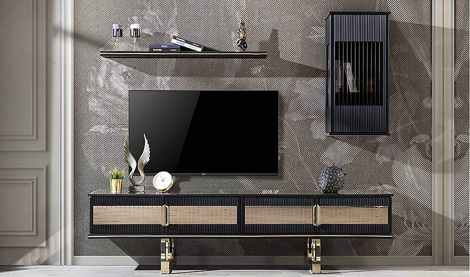 Cavalli Luxury Siyah Tv Ünitesi