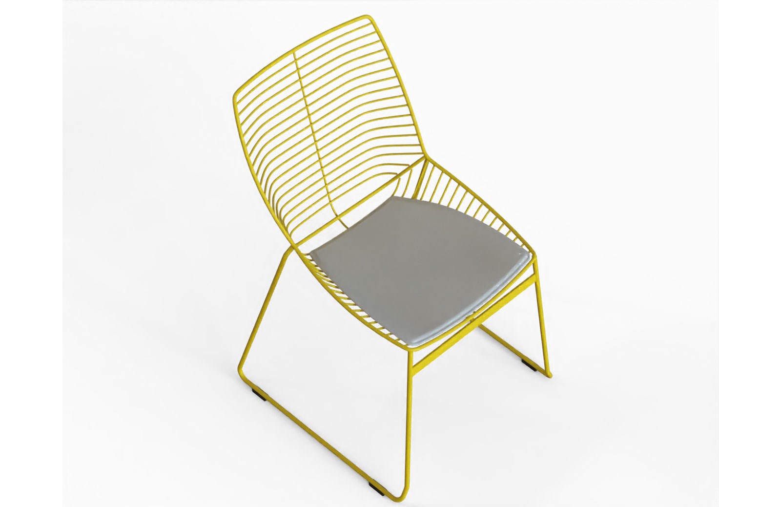 Tel Sandalye Kolsuz - Altın Renk Kaplama - Yapay Deri -FM-008