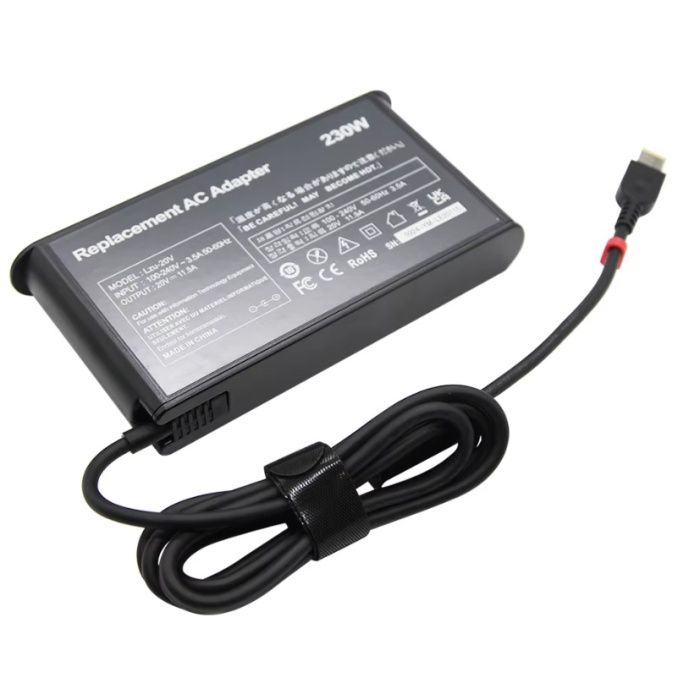 Lenovo 20V 11.5A 230W ADL230SDC3A, ADL230SCC3A ADL230NLC3A  Şarj Adaptör 00HM626, 00HM627, 01FR044, 01FR046, 02DL142, 02DL143, 02DL144, 4X20E75115, 5A10H28356, 5A10H28357, ADL230NDC3A, ADL230NLC3A, ADL230SCC3A, ADL230SDC3A, ADL230SLC3A, Legion 7 15, Legion