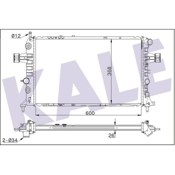 SU RADYATORU OPEL  ASTRA G ZAFIRA 1.4 1.6 1.8 2.0 98 OTOMATIK