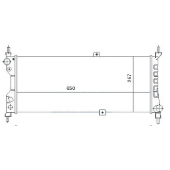 SU RADYATORU MEKANİK  OPEL   CORSA B 1.5 1.7D   COMBO AC 1.7D 93--02  650×268×32