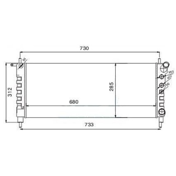 SU RADYATORU MEKANİK  OPEL   CORSA B AC 1.2 96-00  680×28V×34
