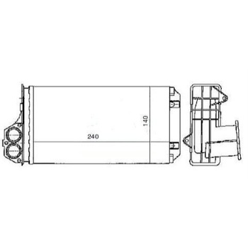 KALORIFER RADYATORU MEKANİK  PEUGEOT   206 CITROEN   XSARA-- 08 TUM MODDELER  240×140