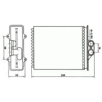 KALORIFER RADYATORU MEKANİK  OPEL   VECTRA B AC  205×174×42