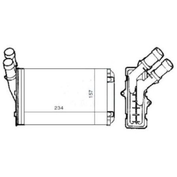 KALORIFER RADYATORU MEKANİK  PEUGEOT   306 PARTNER CITROEN   BERLINGO XSARA  234×157×42