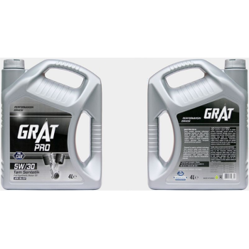 MOTOR YAĞI 4 LİTRE 5W30 TAM SENTETİK API SL - CF