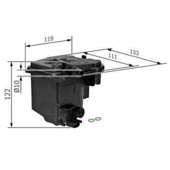 MAZOT FİLTRESİ  FORD   FOCUS 1.6TDCİ 04- FİESTA 1.6TDCİ 01-12  PEUGEOT  206-207-307-308-407   CITROEN  C3-C4  