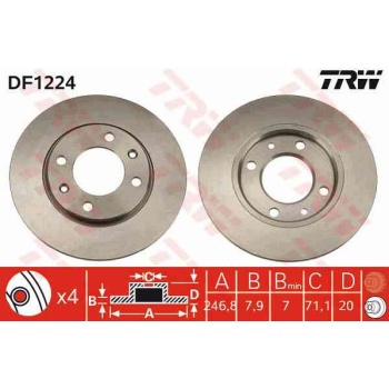 FREN DISKI ARKA DUZ 247 MM  PEUGEOT   106     306     CITROEN   SAXO-- XSARA  