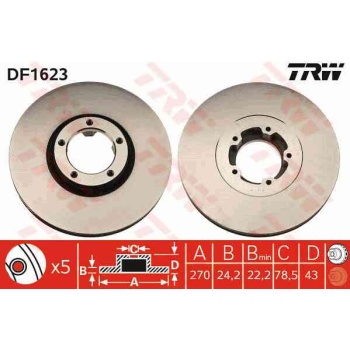 FREN DISKI ON HAVALI 270MM  FORD   TRANSIT T15  