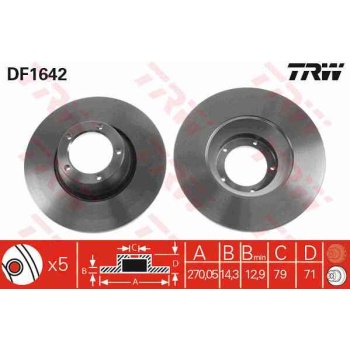 FREN DISKI ON DUZ 270 MM  FORD   TRANSIT 2.5D  