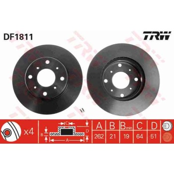FREN DISKI ON HAVALI 262-4 -(ROVER   820 