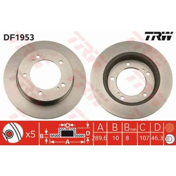 FREN DISKI ON DUZ 290-5 -(SUZUKI  SAMURAI-SJ413 88>00  