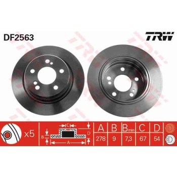 FREN DISKI ARKA DUZ  MERCEDES   W124  