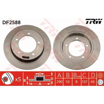 FREN DISKI ON DUZ-(290-5 -(SUZUKI  VITARA 90>98 3KAPI   SX4 96>  