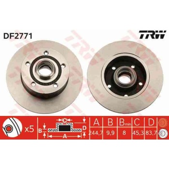FREN DISKI ARKA DUZ   AUDI   A4 95-00  