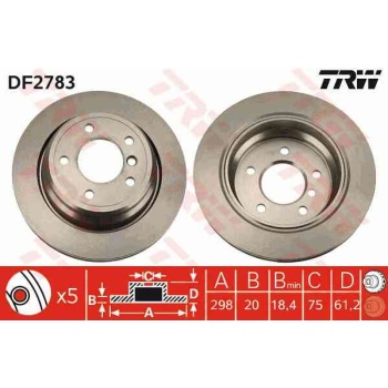 FREN DISK ARKA BMW   5 SERISI 96-03 