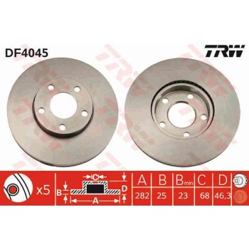 ON FREN DISKI-282,5×25 5×112 VW PASSAT 97-00 