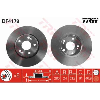 FREN DISKI ON  RENAULT   LAGUNA  B74  1.8 16V   1.9DCI 03   01--