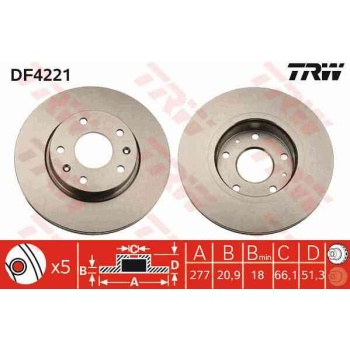 FREN DISKI ON HAVALI 277MM  LAND ROVER FREELANDER 1.8 2.0 TD4     2.5  