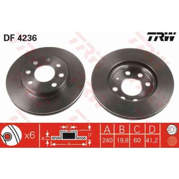 FREN DISKI ON  OPEL   CORSA C 1.0     1.2 00--  ABSLI  