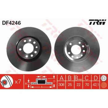 FREN DISKI ON  OPEL   CORSA C 1.4I 1.8 03--  