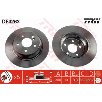 DISK FREN ARKA MERCEDES BENZ   CLS 12-17     E SERISI 02-08 