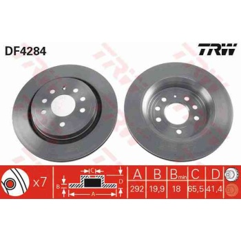 FREN DISKI ARKA 292MM  OPEL   VECTRA C 2.0 16V 03     03-- 7 DELIK  