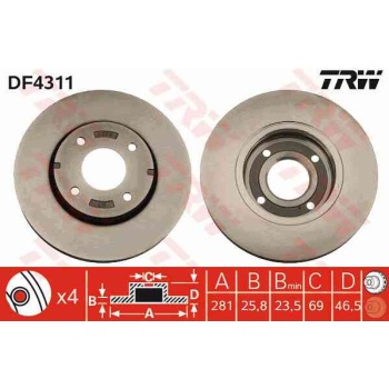 FREN DISKI ON MITSUBISHI   COLT 1.5 05-12 