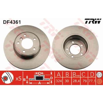 FREN DISKI ON HAVALI 324 MM  BMW   5SERI-- 6SERI  