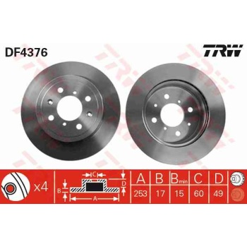 FREN DISKI ON HAVALI 252-4 -(SUZUKI  IGNIS 03>11  