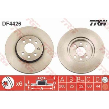 FREN DISKI ON  OPEL   ASTRA H 1.4 1.6 MERİVA 1.6 06-- 4 BIJON  