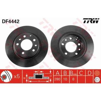 FREN DISKI ARKA DUZ-(280-5 -(MAZDA-6 03>08  