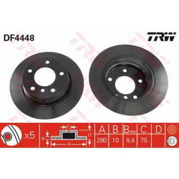 FREN DISKI ARKA BMW 117 118D 118I E87 04- 