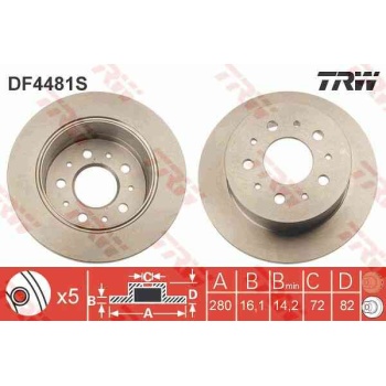 FREN DISKI ARKA  PEUGEOT   BOXER 1400 kg 2.0 2.2 HDI 04     02--
