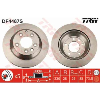 ARKA FREN DISKI-330×28 5×130 VW TOUAREG 03-07  AUDI Q7 07-09  PORSCHE CAYENNE 03- 