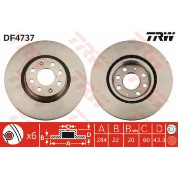 FREN DISKI ON HAVALI  FIAT   GRANDE PUNTO 1.4 TJET 1.3JTD 1.9JTD     OPEL   CORSA D 1.3CDTI  