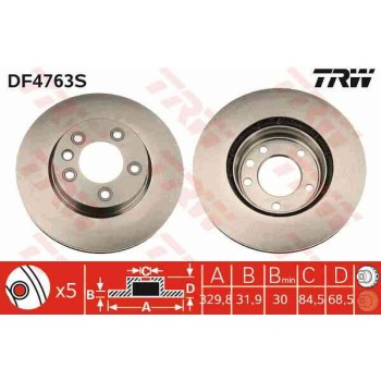 SAG ON FREN DISKI-330×32 5×120 VW TOUAREG 03-18  PORSCHE CAYENNE 03-10 