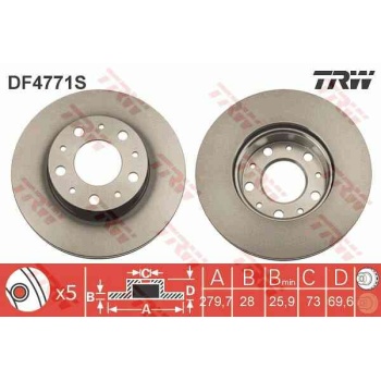 FREN DISKI ON FIAT  DUCATO 06-   JUMPER 2.2HDI 3.0HDI 06-   BOXER 2.2HDI 3.0HDI 06- 