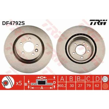 FREN DISKI ON  LAND ROVER  RANGE ROVER SPORT 4.2 2.7 TD5M 02   2005-  