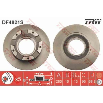 FREN DISKI ARKA  FORD  TRANSIT 300 330 350 430 2.3 16V 2.4 TDCI 07   2006-  