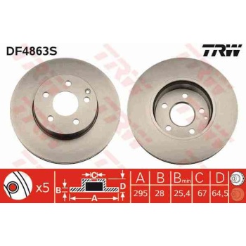 FREN DISK ON  MERCEDES   C SERISI W204 08-     E SERISI W212 09- 