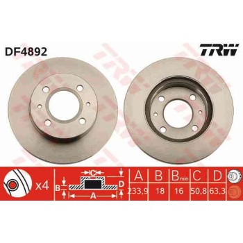 FREN DISKI ON HAVALI-(234-4 -(HYUNDAI  ATOS 06>11  